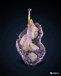 紫水晶方解石共生